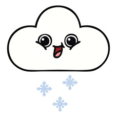 cute cartoon snow cloud