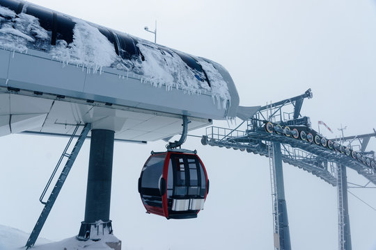 Ski lift in Zillertal Arena ski resort in Tyrol Austria