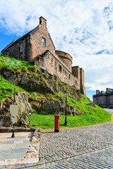 Fototapeta na wymiar Building architecture of Edinburgh Castle in Scotland