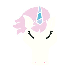 quirky hand drawn cartoon unicorn