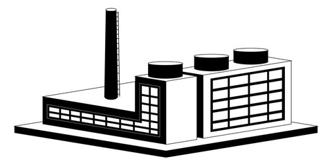 Obraz premium Isolated monochromatic energy plant image. Vector illustration design