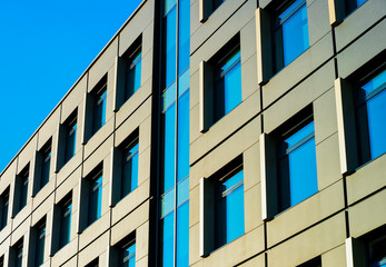 Residential apartment home facade with blank place for copy space