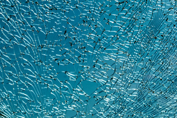 The broken glass is a look of lines and pieces of beautiful glass, which is the art of nature.