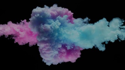 Super slowmotion shot of color inks in water. Shot with high speed camera at 4K.