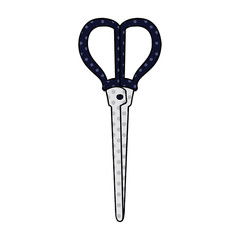 quirky comic book style cartoon scissors