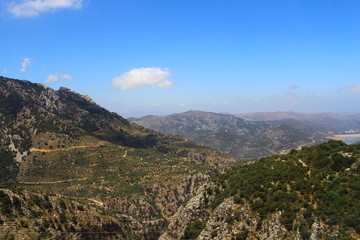 Naklejka premium view of mountains in Greece