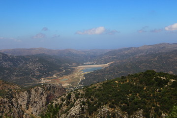 view of mountains in Greece