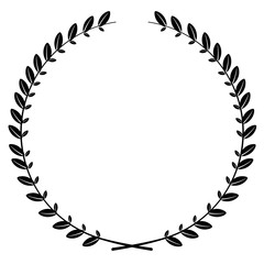 Isolated laurel wreath icon. Vector illustration design