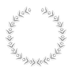 Isolated laurel wreath icon. Vector illustration design