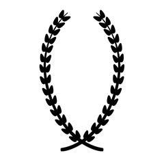 Isolated laurel wreath icon. Vector illustration design