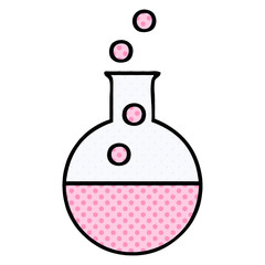 comic book style cartoon science experiment