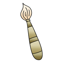 quirky gradient shaded cartoon paint brush