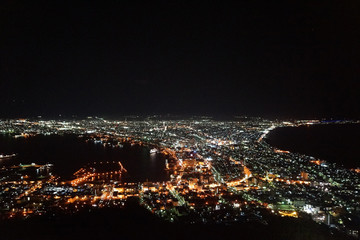 Night View at Hakodate, Hokkaido, Japan 