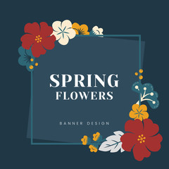 Colorful flower border