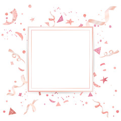Light pink confetti celebratory design