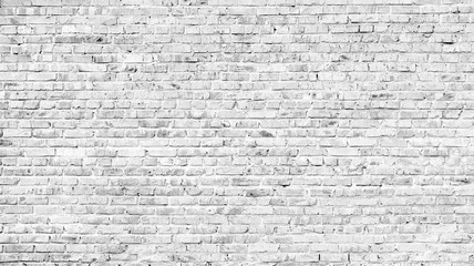 Grunge black and white brick wall background