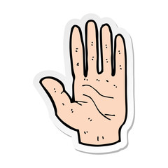 sticker of a cartoon hand