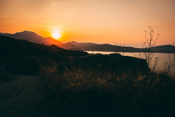 Unset over the Spanish coast 