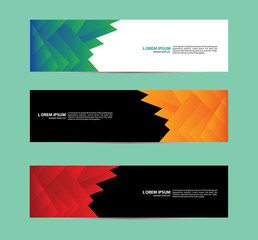 Naklejka premium Vector abstract web banner template design. modern banner template