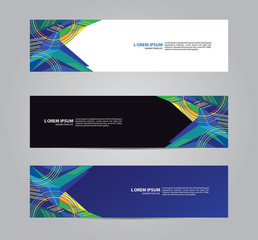 Naklejka premium Vector abstract web banner template design. modern banner template