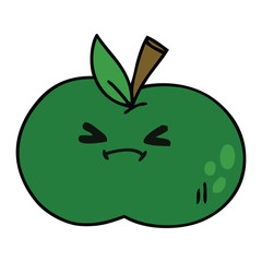 quirky hand drawn cartoon apple