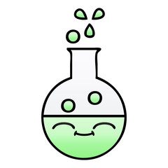 gradient shaded cartoon test tube