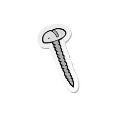 sticker of a cartoon screw