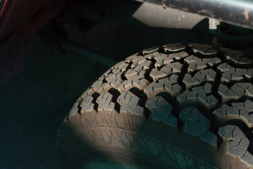 big tire wheel of strong off-road car