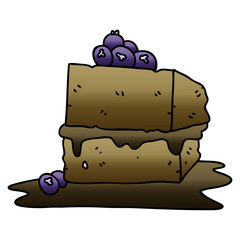 quirky gradient shaded cartoon chocolate cake