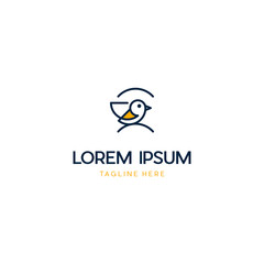 Bird Outline Business Creative Logo Design