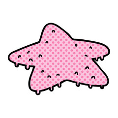 cartoon doodle of a star fish