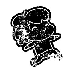 grunge icon kawaii boy with stubble