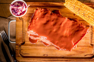 Pork Ribs wiht BBQ sauce