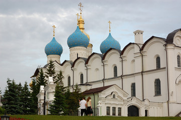 Fototapeta na wymiar cathedral of christ the in Kazan russia