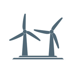 wind power icon, vector illustration