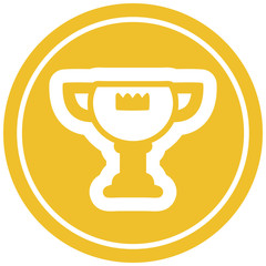 trophy award circular icon