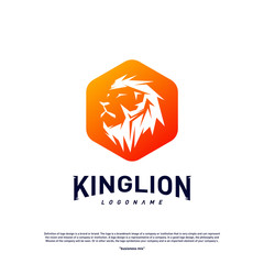 Lions Logo Design Concept. King Lions Logo Design Template Vector. Icon Symbol