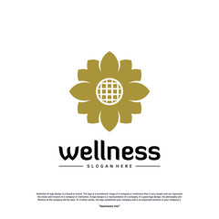 Wellness Logo Design Concept. Nature Leaf Logo Design Template Vector. Icon Symbol