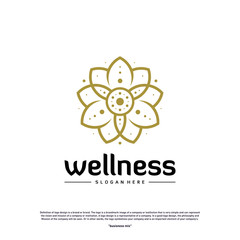 Wellness Logo Design Concept. Nature Leaf Logo Design Template Vector. Icon Symbol