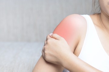 Pain in the arm muscles.