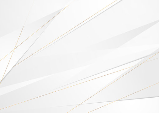 Grey Corporate Abstract Background With Golden Lines