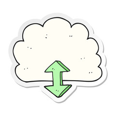 sticker of a cartoon digital cloud
