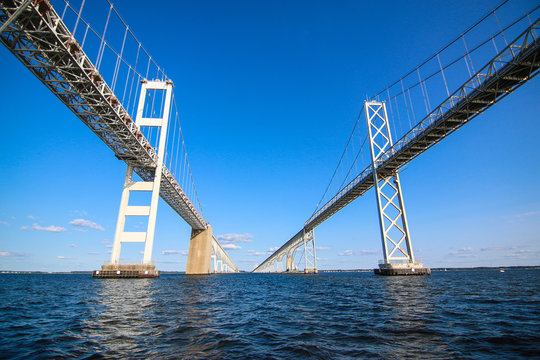 The Chesapeake Bay Bridge in Annapolis is a popular landmark on the Chesapeake Bay