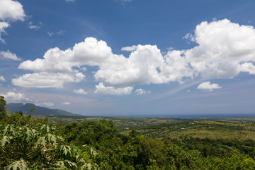 Landscape view of the hills looking down on Puerto Plata.