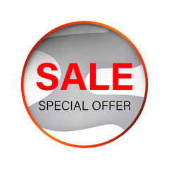 Sale tag and Special price label. modern banner and badge Paper texture design.