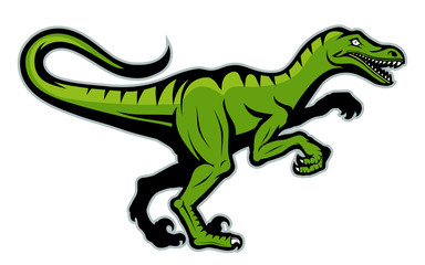 velociraptor dinosaur logo, vector graphic to design