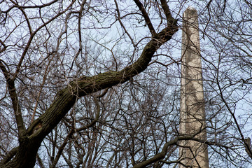 Beautiful Vintage Sculpture at old Catholic cemetery.