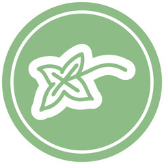 natural leaf circular icon