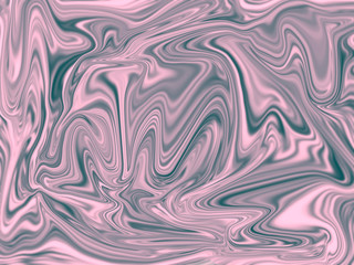 Swirling liquid light pink and blue pattern mixing. Abstract graphic illustration background