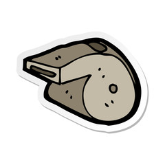 sticker of a cartoon whistle